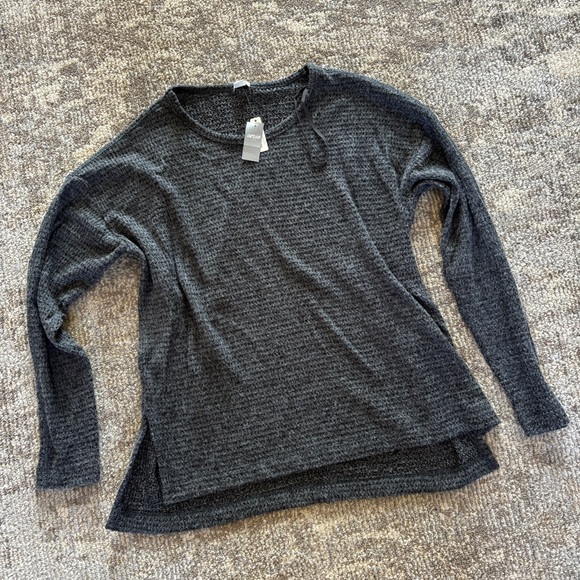 Aerie | NWT matching waffle charcoal gray sleepwear sweater set - Picture 2 of 16